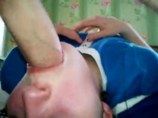 forced the youngster to work off the debt with his mouth. russian homemade porn. blowjob. sex.